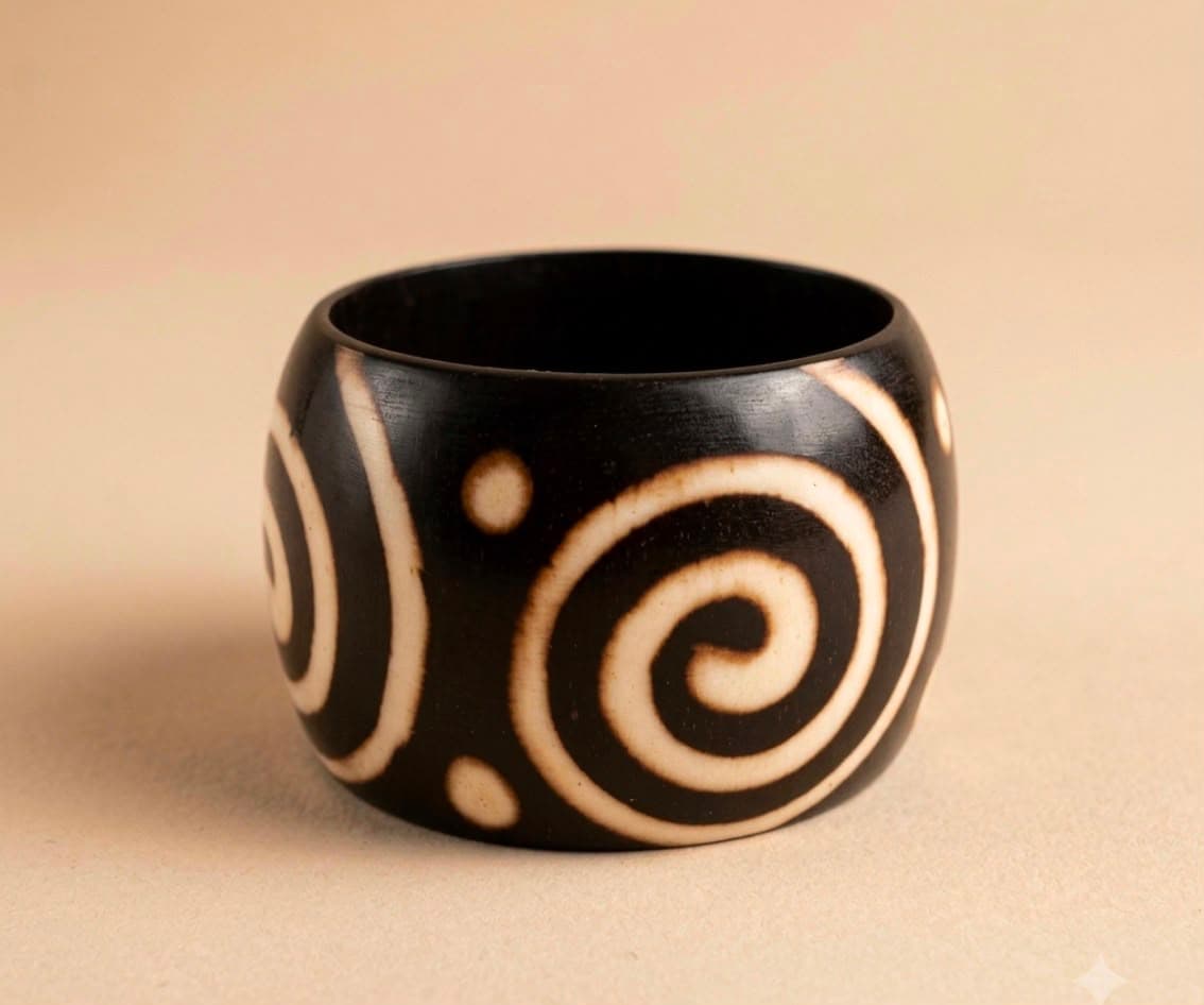 Batik bone bangle
