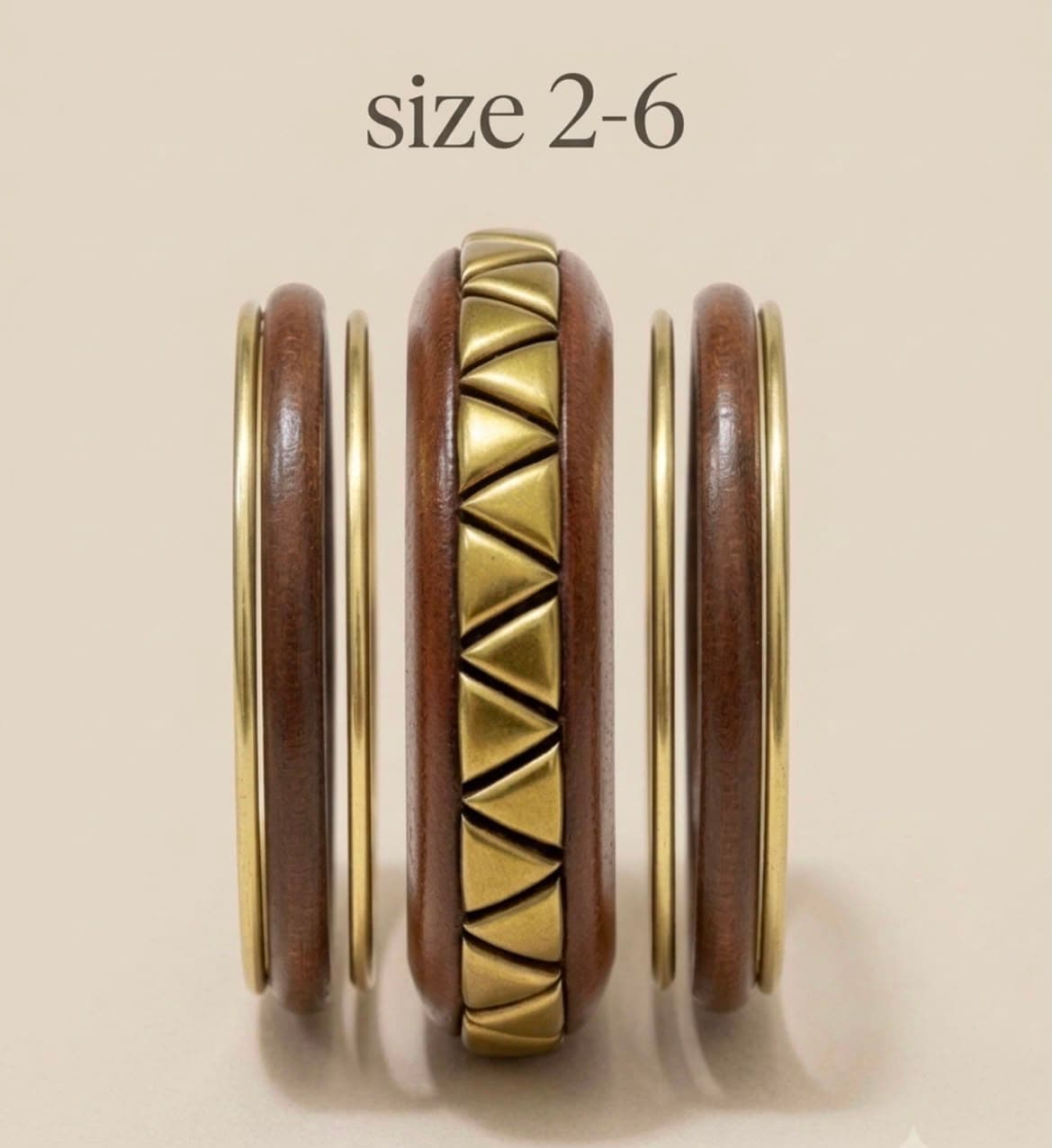 Wooden bangle set of 7