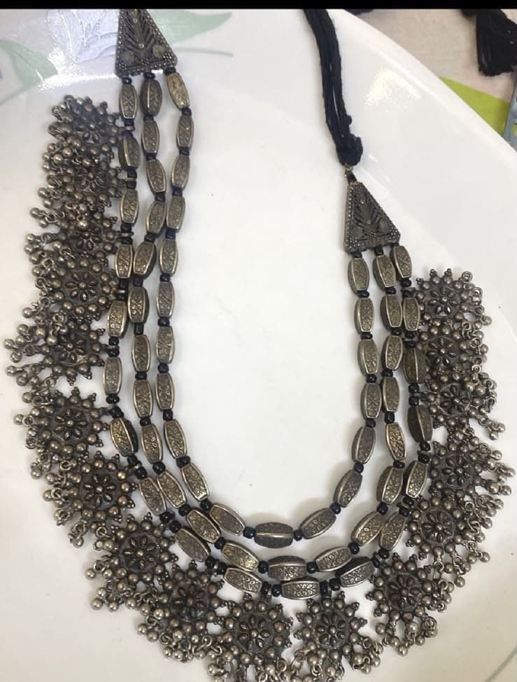Vintage oxidised Navratri necklace