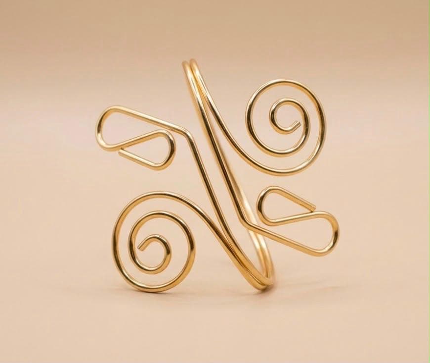 Spiral gold armcuff