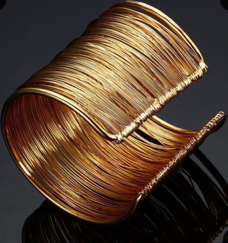Chunky golden bangles