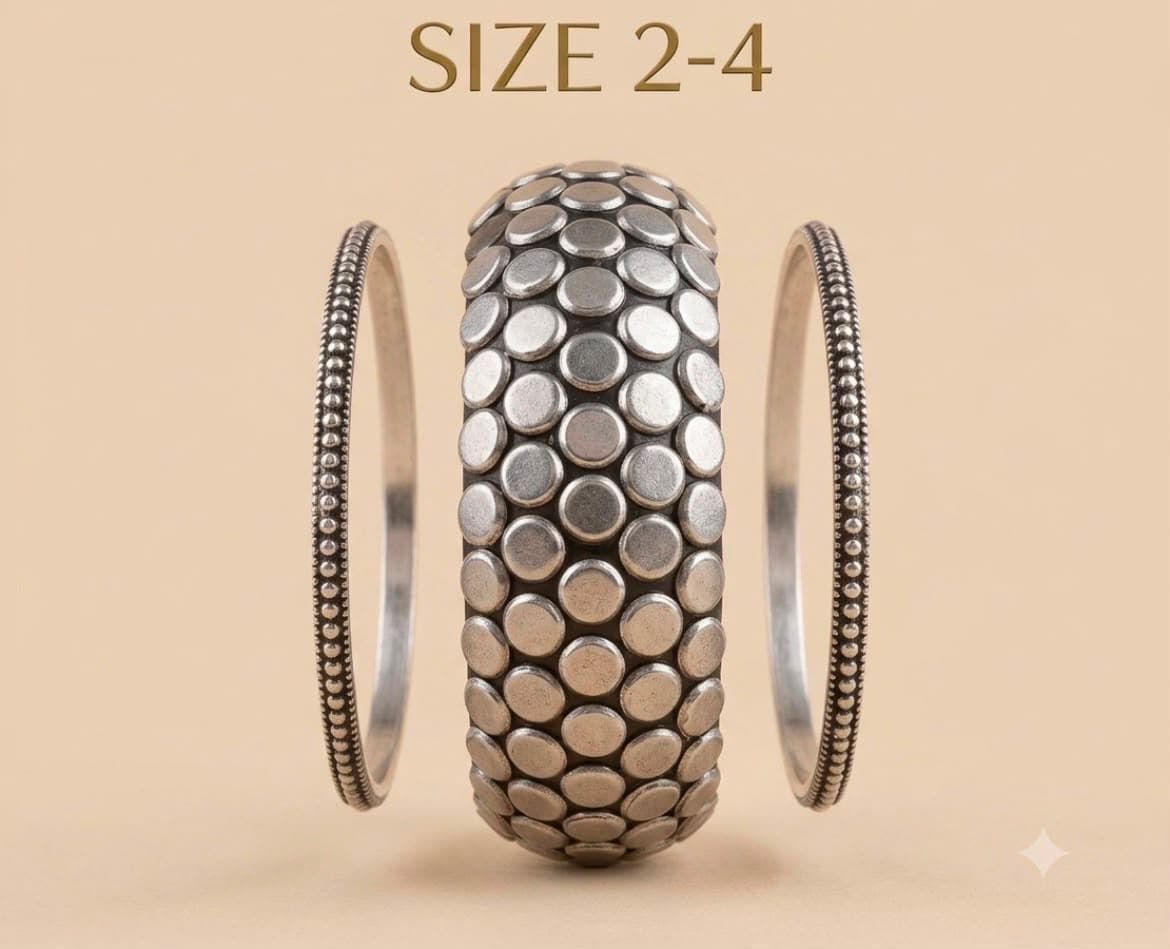Silver oxidised bangle