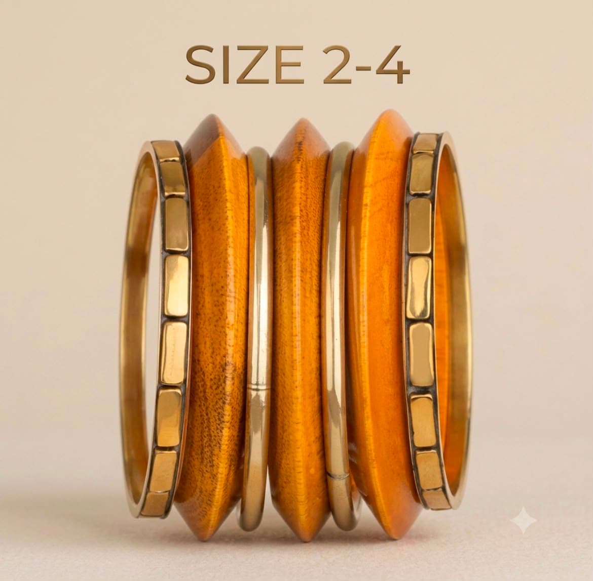 Orange wooden bangle